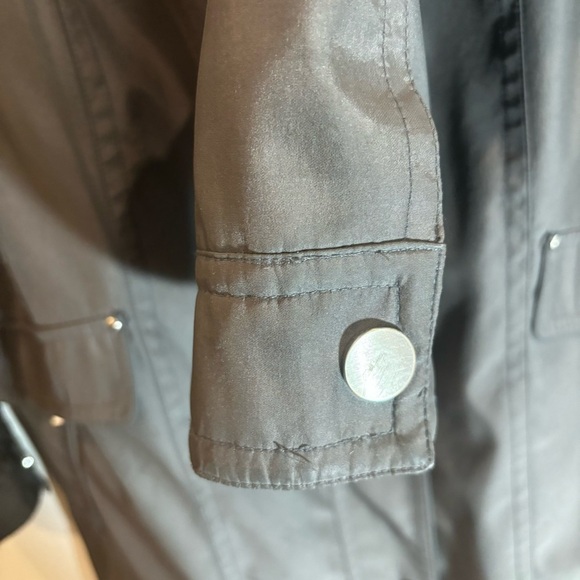 LONDON FOG Sz XL Jacket Coat Snap Zipper Closure Drawstrings Hooded Lined - Picture 6 of 13